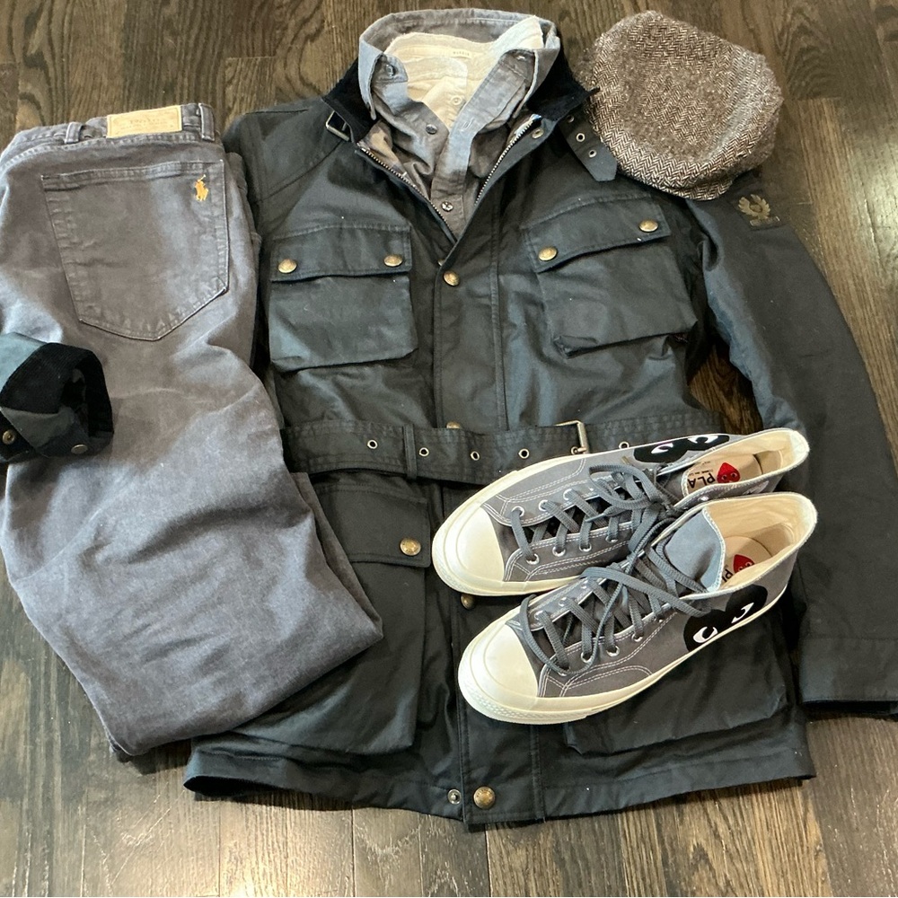 Lands' End Charcoal Traditional Fit Shirt